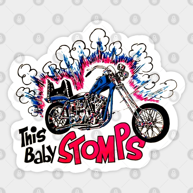 This Baby Stomps! Sticker by Viper Vintage